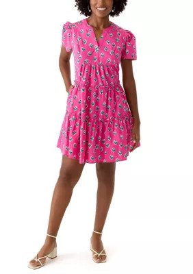 Women's Puff Sleeve Printed Dress | Belk