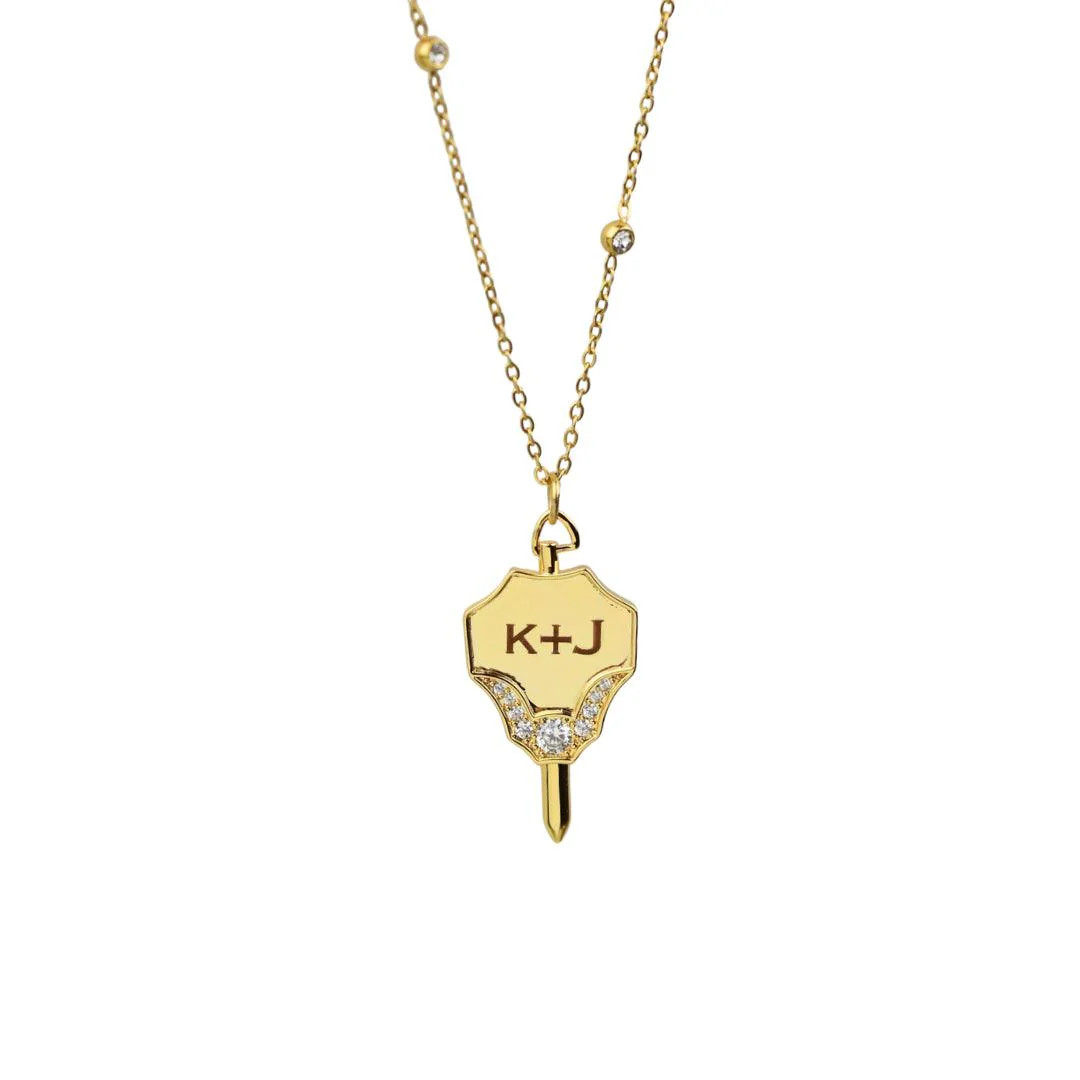Charlotte Custom Engraving Key Pendant Necklace - Ahava Jewels | Ahava Jewels