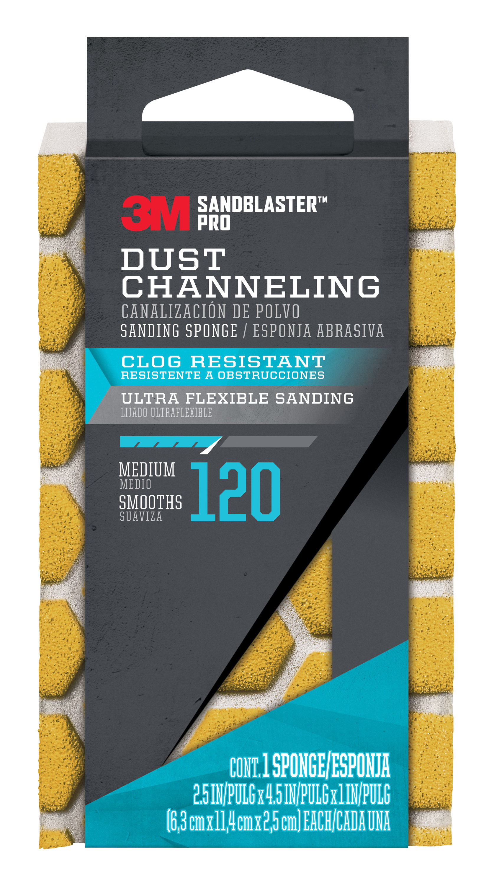 3M SandBlaster Pro 120-Grit Sanding Sponge 2.5-in x 4.5-in | Lowe's