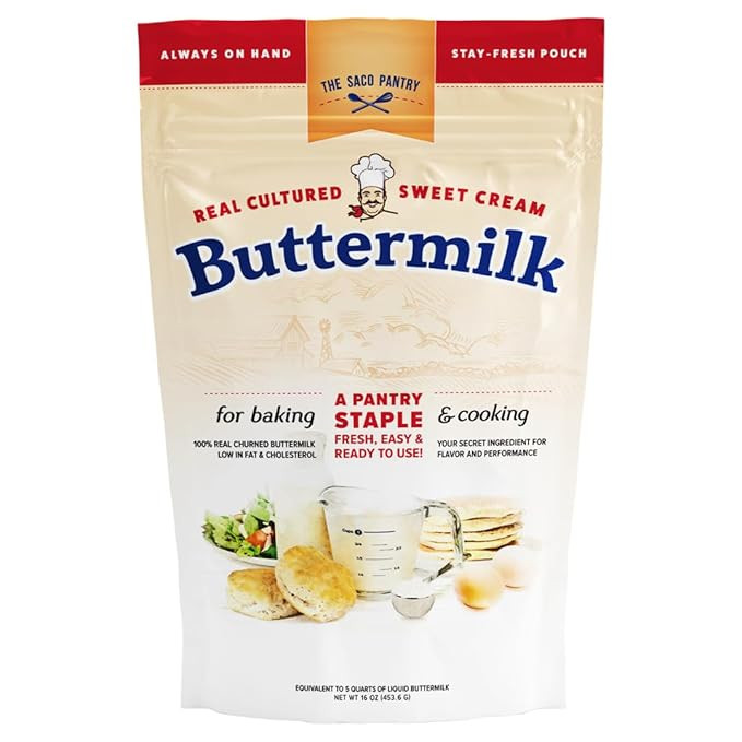 SACO Cultured Buttermilk Blend for Cooking and Baking, 16 ounce (Pack of 1) | Certified Kosher, G... | Amazon (US)