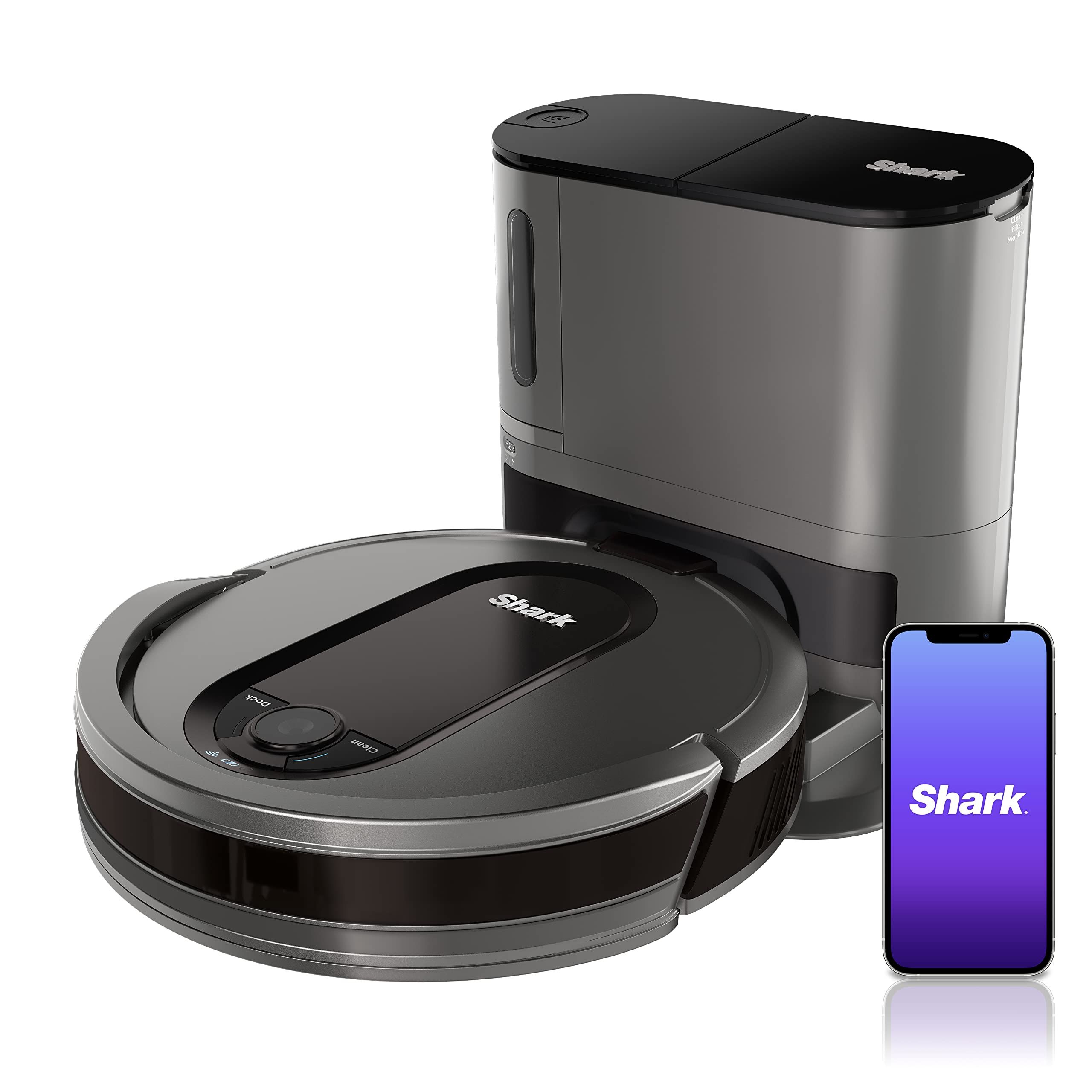 Shark AV911S EZ Robot Vacuum with Self-Empty Base, Bagless, Row-by-Row Cleaning, Perfect for Pet ... | Amazon (US)