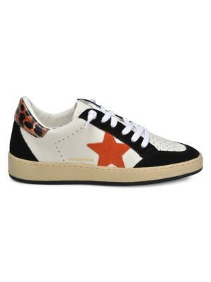 Star Patch Leather & Suede Sneakers | Saks Fifth Avenue OFF 5TH
