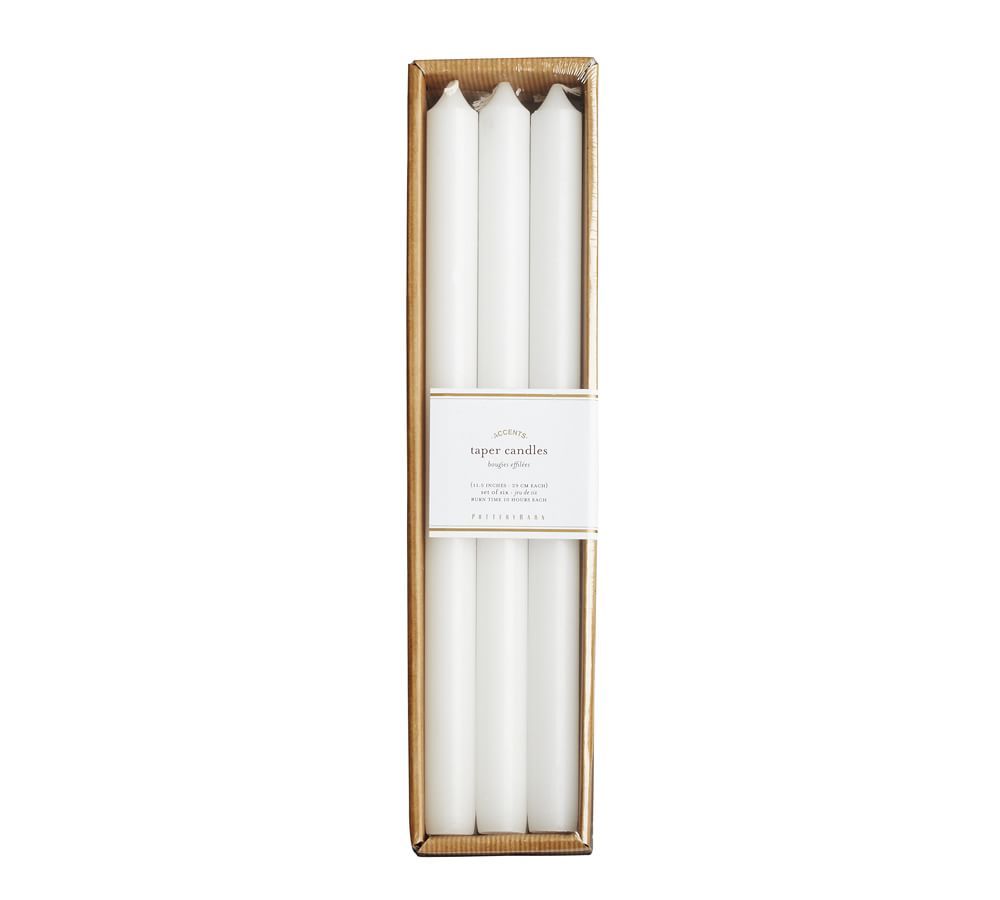 Unscented Taper Candle, Set of 6 | Pottery Barn (US)