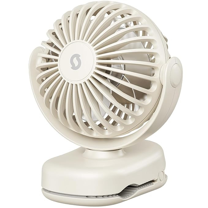 SWEETFULL Mini Clip on Fan - Portable Rechargeable Personal Fan with Strong Clamp, 3 Speeds, 11Hr... | Amazon (US)