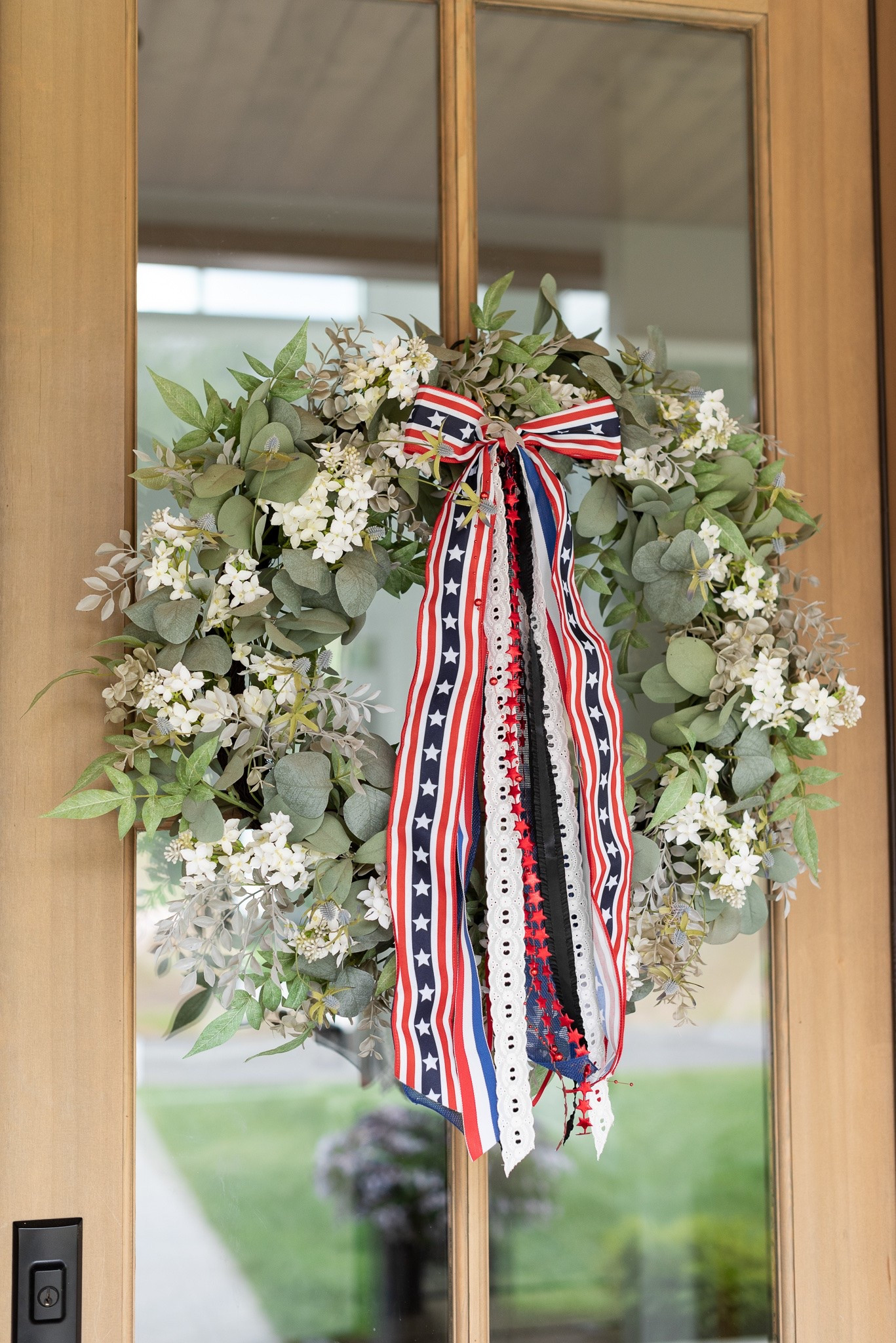 Easy 4th of July decor! Love these ribbons from Amazon, super affordable and just the right amount of patriotic without being tacky. 

Front porch, Independence Day, 4th of July, ribbon, wreath, outdoor, summer, patriotic, mcgee and co, studio McGee, Amazon, Amazon home, front door, entry decor, doormat, outdoor rug, planter, pot,

#LTKHome #LTKSaleAlert #LTKSeasonal