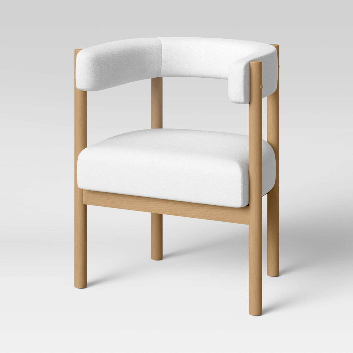 Kenova Upholstered Dining Chair with Wood Dowel Legs Cream - Threshold™ | Target