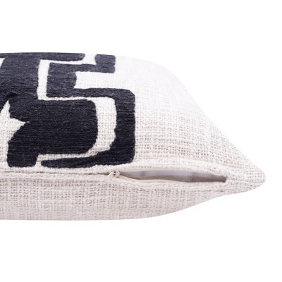 HomeRoots 24" Black and Ivory Throw Pillow | Target