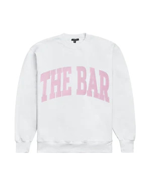 VARSITY SWEATSHIRT WHITE/BLUSH | The Bar