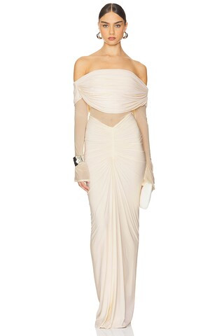 Deme by Gabriella Jolene Gown in Off White from Revolve.com | Revolve Clothing (Global)