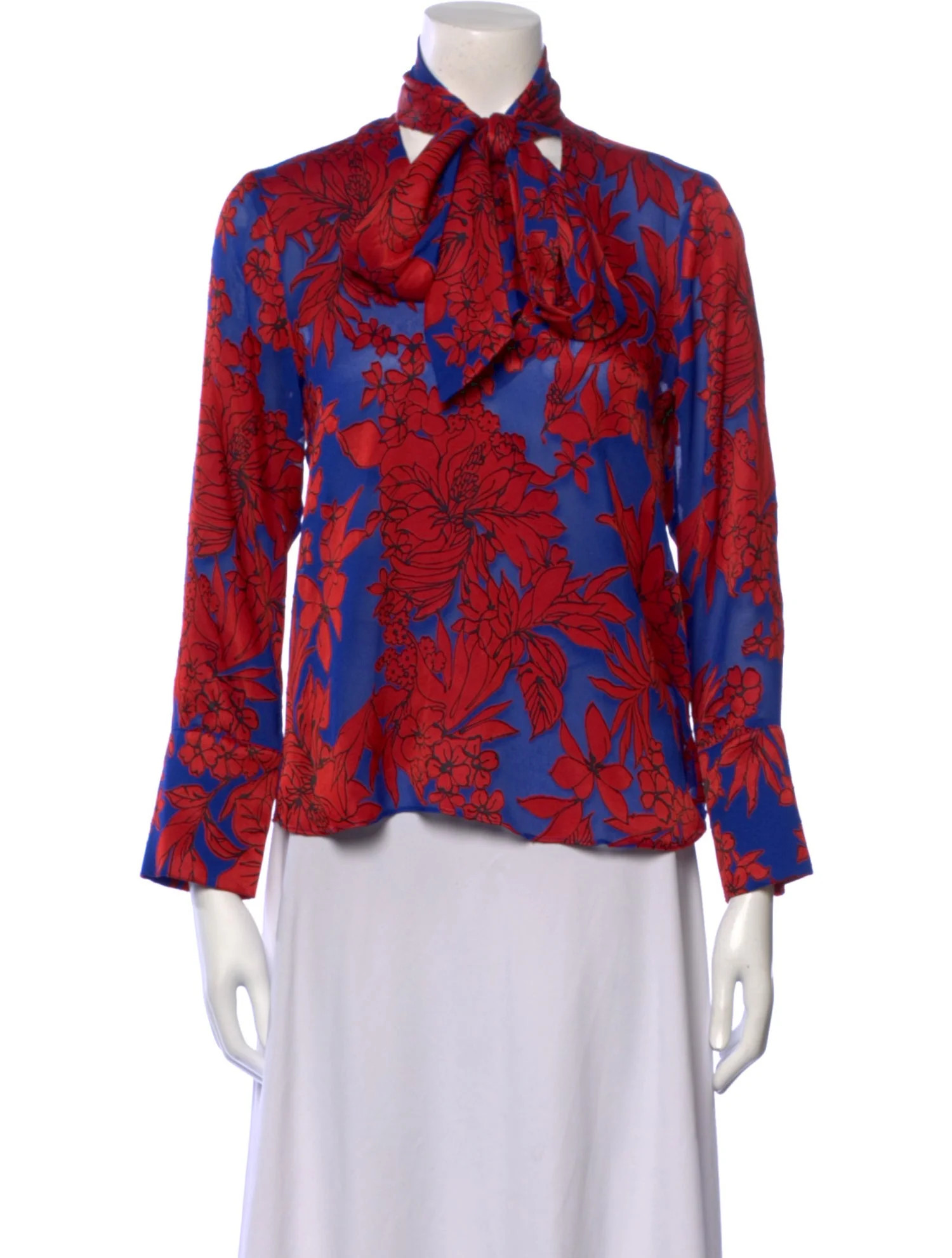 Floral Print Three-Quarter Sleeve Blouse | The RealReal