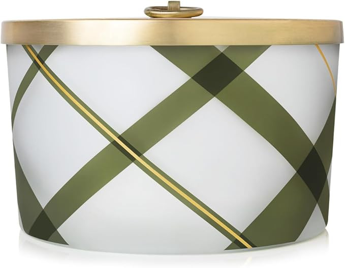 Thymes Frasier Fir Candle – Frosted Plaid Collection – Green & White Glass Jar Design – Sce... | Amazon (US)