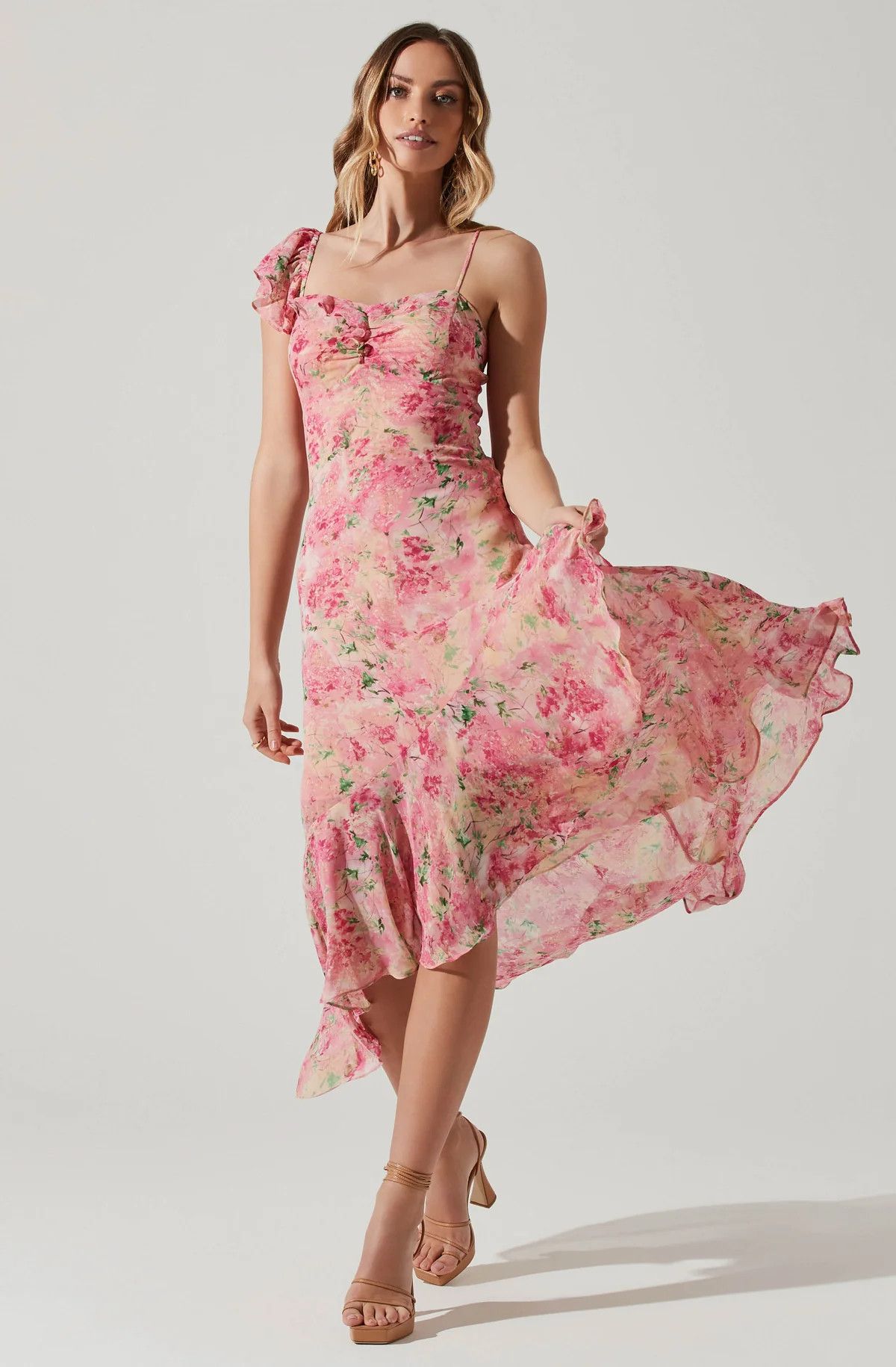 Camelia Floral Midi Dress | ASTR The Label (US)