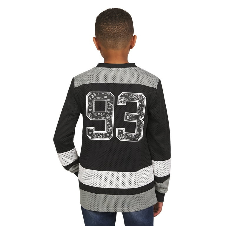 Dogg Supply by Snoop Dogg Boys' Long Sleeve V-Neck Mesh Hockey Jersey, Sizes 4-18 | Walmart (US)