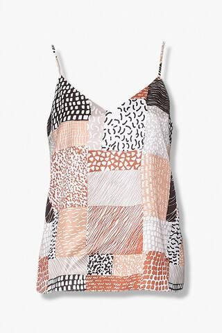 Patchwork V-Neck Cami | Forever 21 (US)