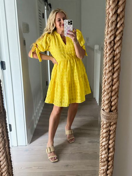 Adorable yellow dress! Wearing a small. Code JUNE20 for 20% off 

#LTKFindsUnder100 #LTKSeasonal #LTKStyleTip