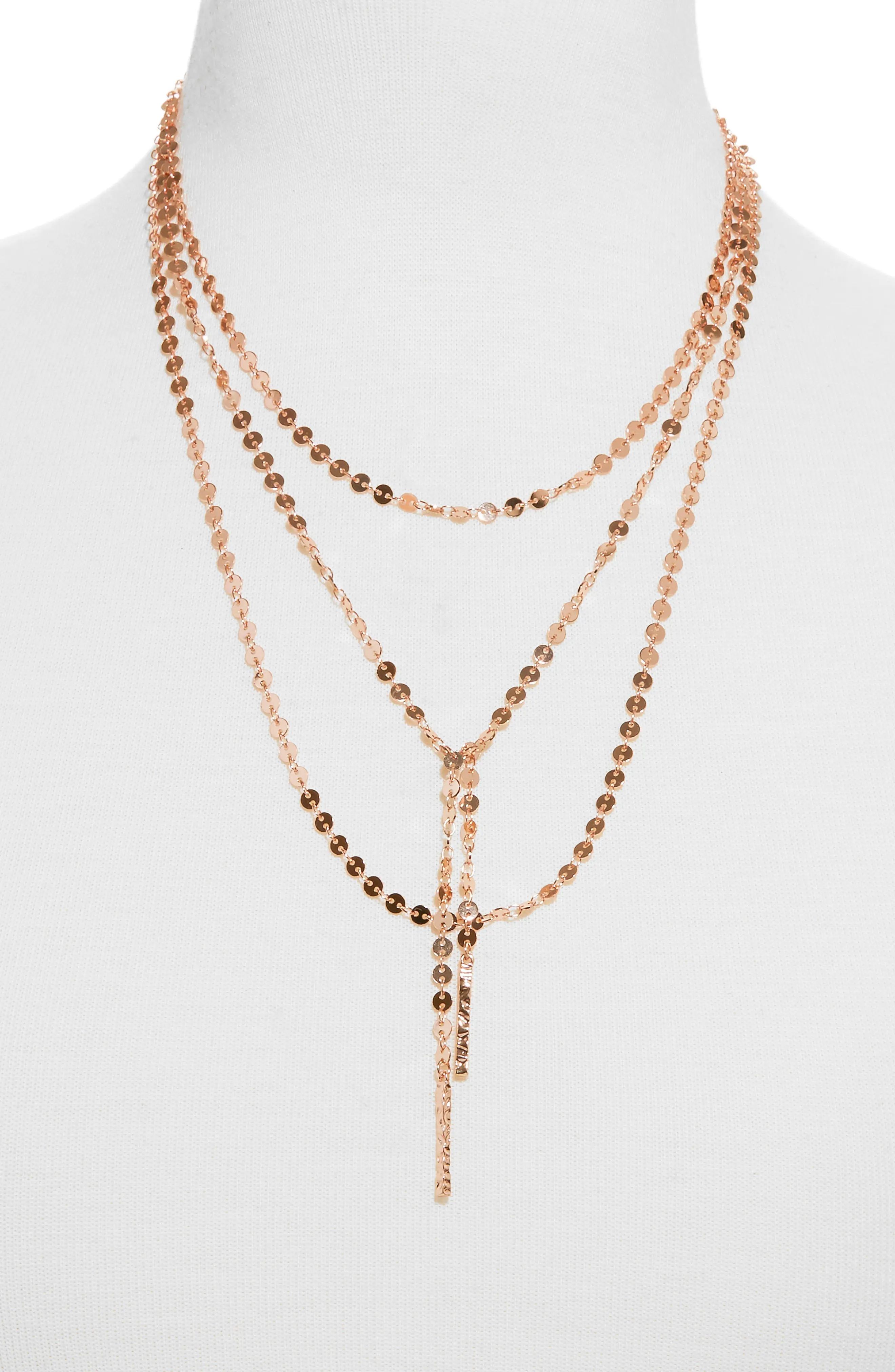BaubleBar Amber Layered Chain Y-Necklace | Nordstrom