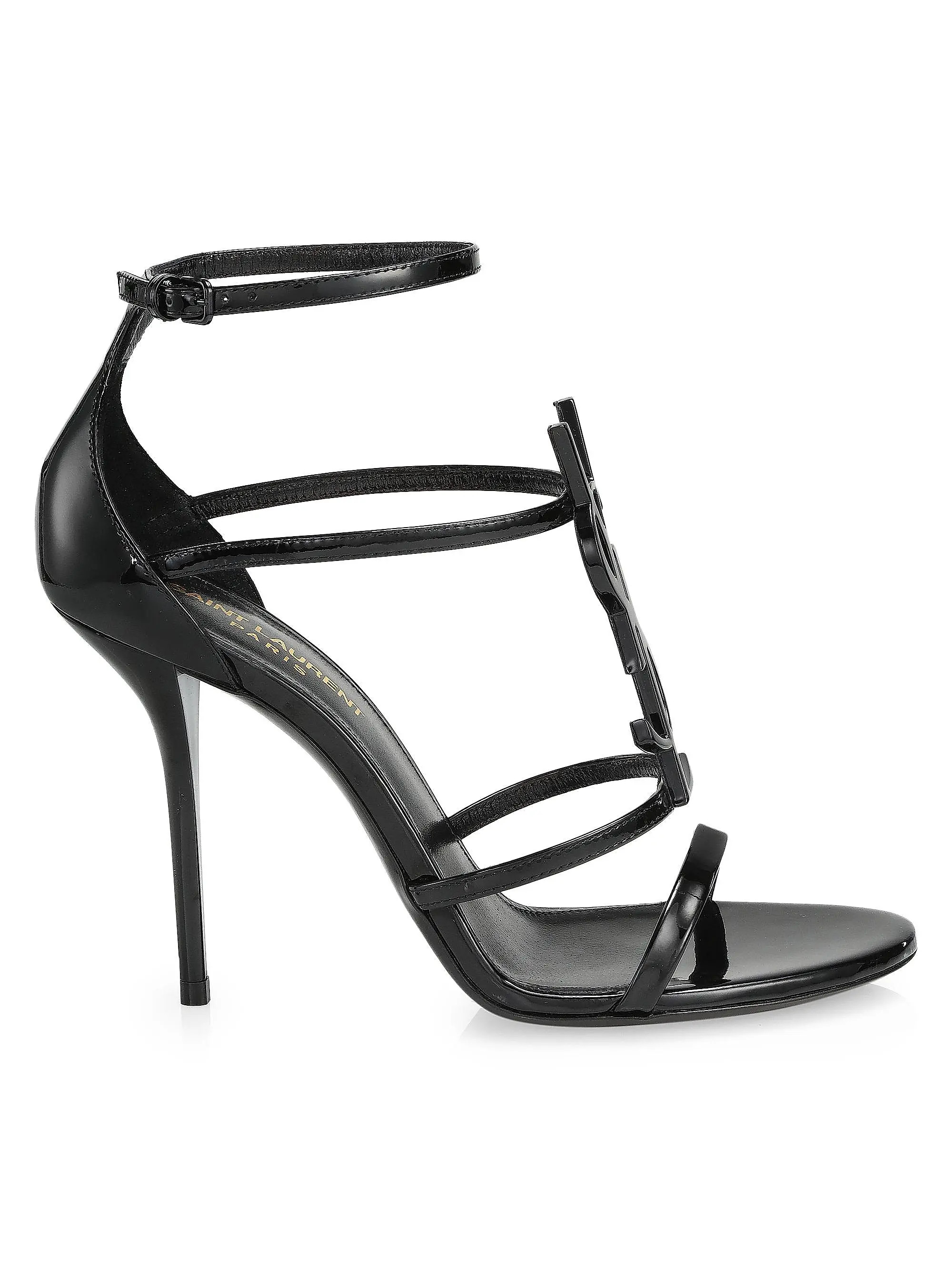 Saint Laurent Cassandra Leather Sandals | Saks Fifth Avenue | Saks Fifth Avenue