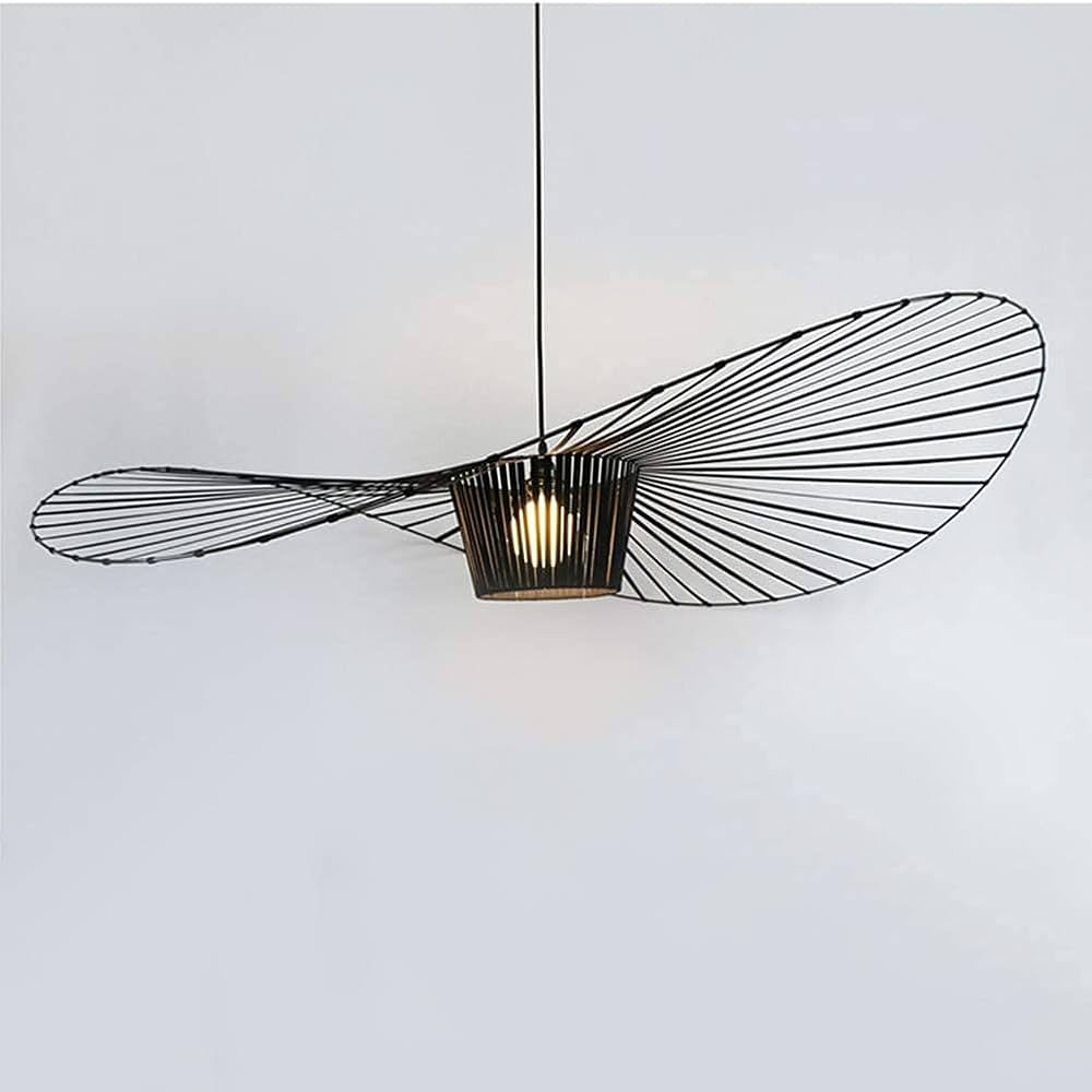 Vertigo Pendant Light Vintage Chandelier，Glass Fiber + Polyurethane Fiber Cloth Shadow Hat Lamp... | Amazon (US)