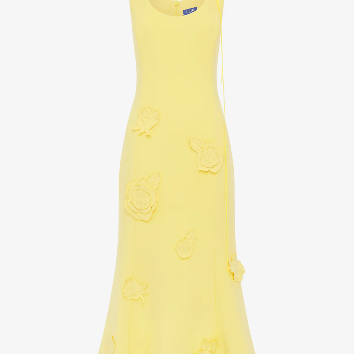 Emily Appliqué Midi Dress - Limoncello | LEO LIN US