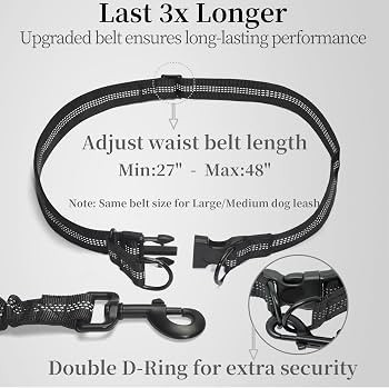 iYoShop Hands Free Dog Leash with Zipper Pouch, Dual Padded Handles and Durable Bungee for Walkin... | Amazon (US)