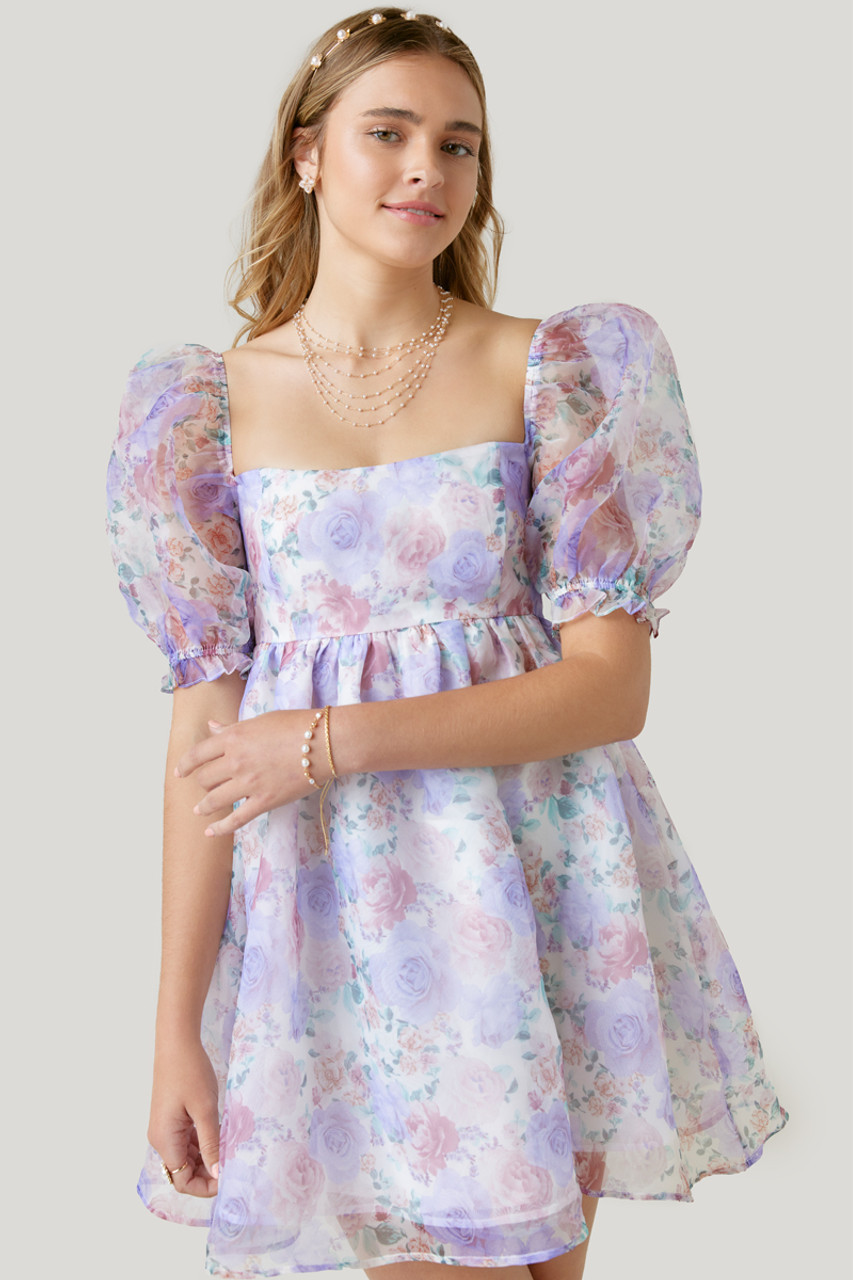 Christina Puff Sleeve Floral Mini Dress | Francesca's