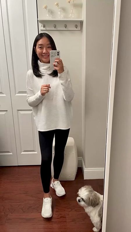 Size S is loose on me but I like the swingy oversized fit of this white sweater.

#LTKfindsunder50 #LTKSeasonal #LTKover40