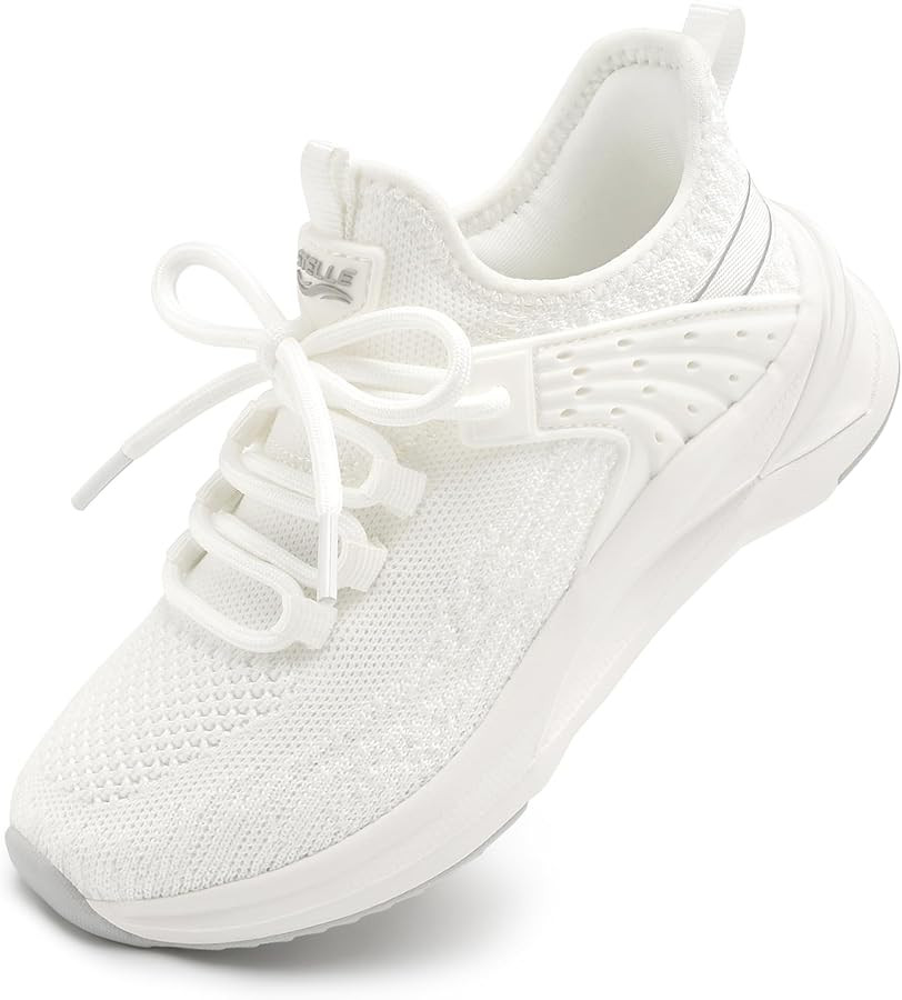 STELLE Girls Tennis Shoes Slip-on Kids Sneakers Lightweight Running Shoe Boys Walking Athletic Fl... | Amazon (US)