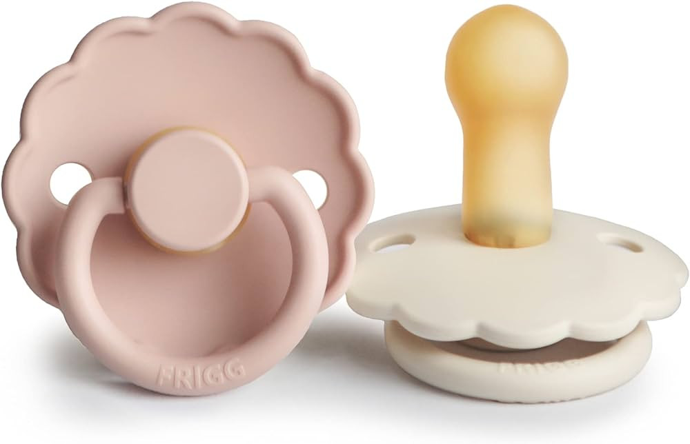 FRIGG Daisy Natural Rubber Baby Pacifier | Made in Denmark | BPA-Free (Blush/Cream, 6-18 Months) ... | Amazon (US)