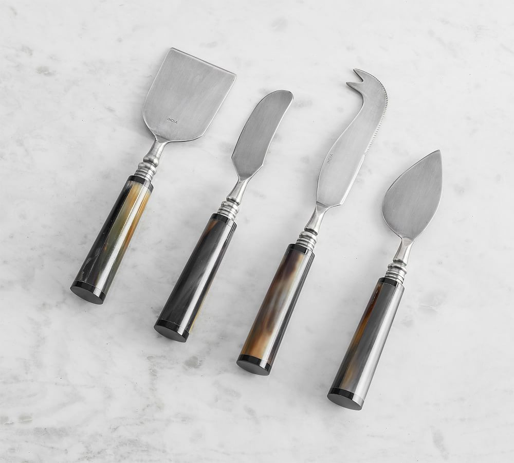 Handcrafted Horn Cheese Knives - Set of 4 | Pottery Barn (US)