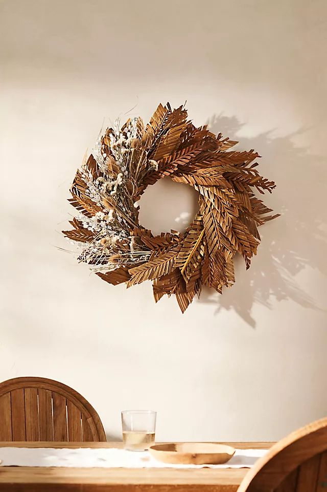 Dried Fern, Statice + Pennycress Wreath | Anthropologie (US)