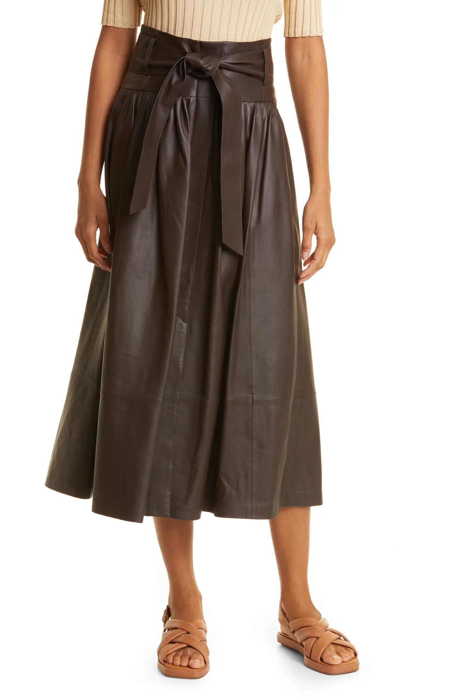 Belted Leather Skirt | Nordstrom Rack