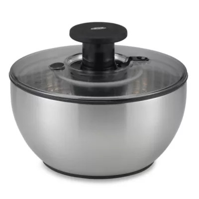 OXO SteeL® Salad Spinner | Bed Bath & Beyond | Bed Bath & Beyond