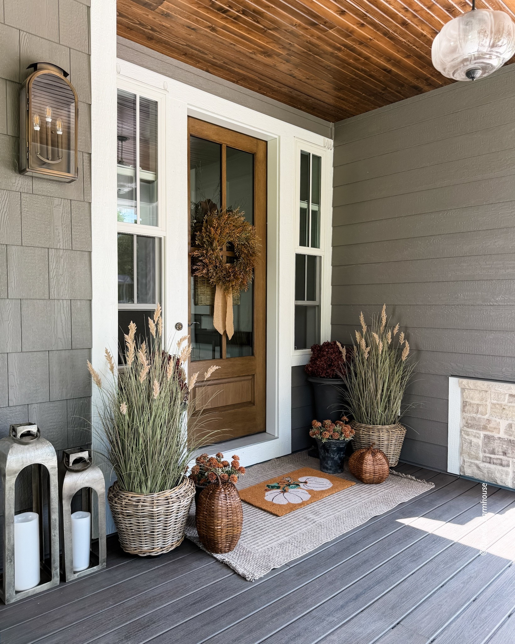 How fun are these faux grasses for fall porches?! I love how natural they look. And mums are always a fall pick for me. I’m loving this color palette for my fall porch — rich, warm and gorgeous!

#LTKvlog

#LTKSeasonal #LTKHome #LTKSaleAlert