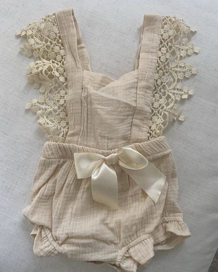 The cutest little spring/summer romper for baby girl 💕 This exact one is from Reverie Threads (not linkable), but I found an exact version on Amazon! 

Baby girl outfits, baby girl style, baby girl spring outfits, baby girl summer outfits, baby lace bubble romper 

#LTKfamily #LTKstyletip #LTKbaby