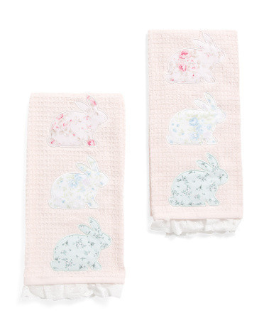 2pk Bunnies Kitchen Towels | Rayon/Cotton | Marshalls