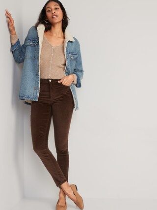 High-Waisted Rockstar Super-Skinny Velvet Pants for Women | Old Navy (US)