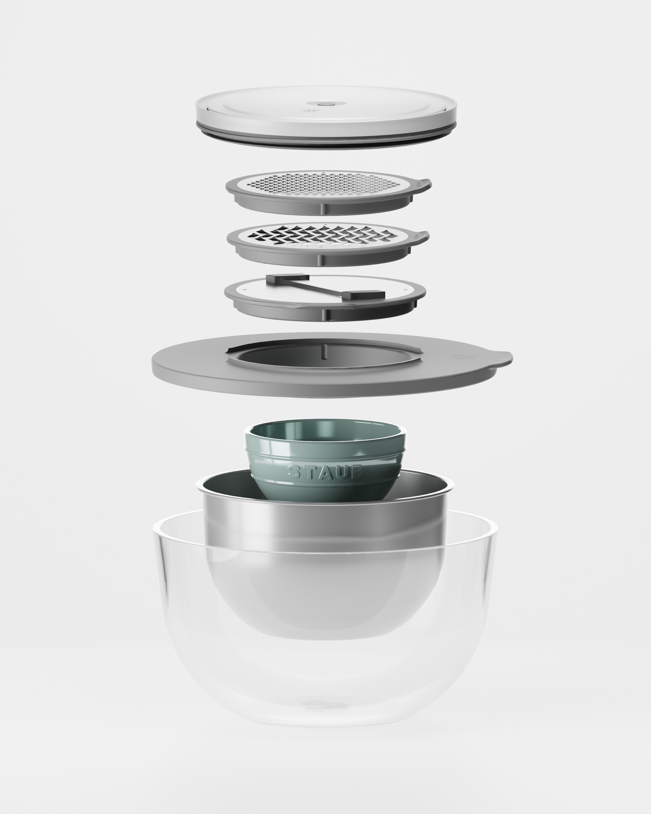ZWILLING Fresh & Save BOWLS Vacuum bowl set S/M/L / 6-pc, glass, transparent-white | The ZWILLING Group Cutlery & Cookware
