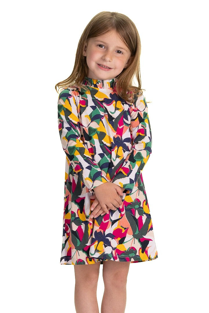 Girls Janie Dress in Party Print | Duffield Lane