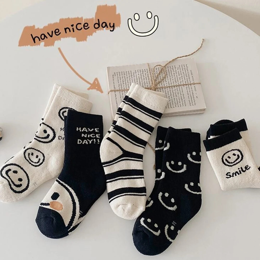 Gift for kids 5 Pairs Children's Winter Warm  Kids Socks.  Birthday gift for kids ,Boys Girls Soc... | Etsy (US)