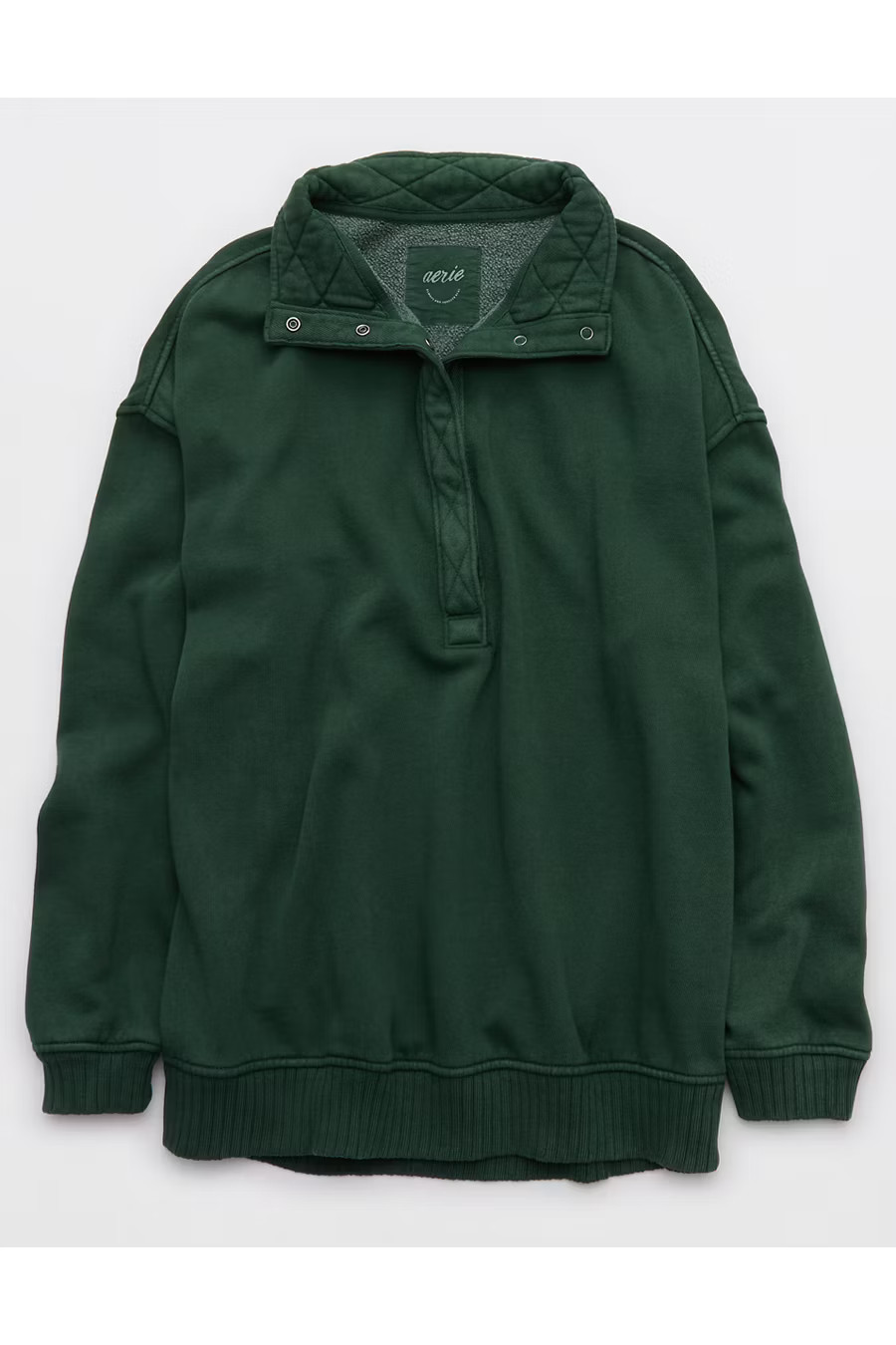 Aerie Oh Snap! Sweatshirt Women's Rugged Green L | Aerie
