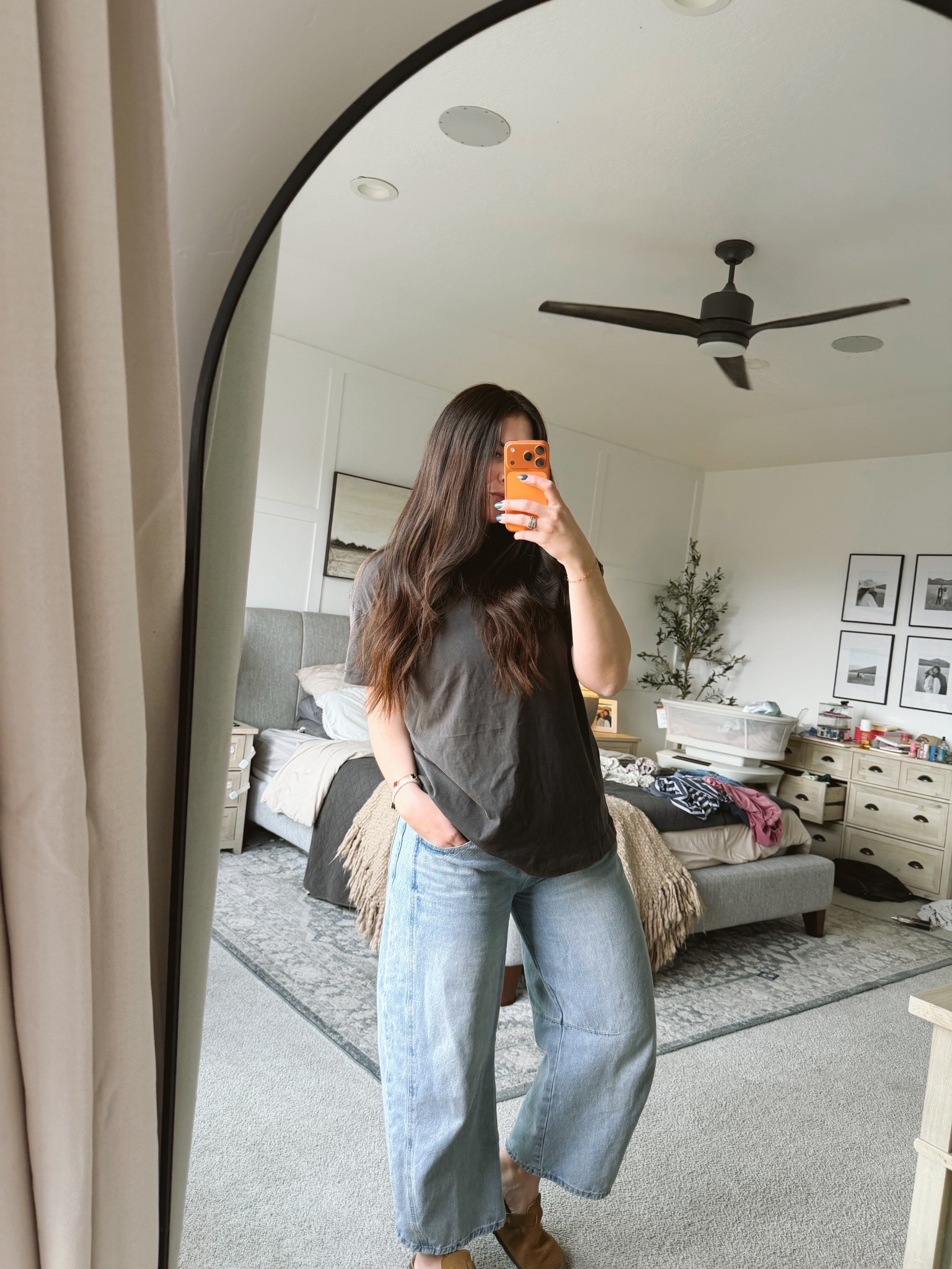 Old navy T shirt. It’s giving lululemon “ all yours T” or the boyfriend t vibes  

#LTKootd #LTKmomlife #LTKgrwm