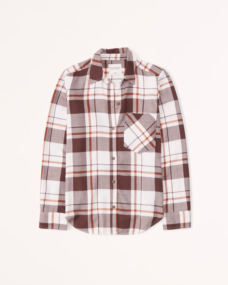 Women's Relaxed Flannel | Women's New Arrivals | Abercrombie.com | Abercrombie & Fitch (US)