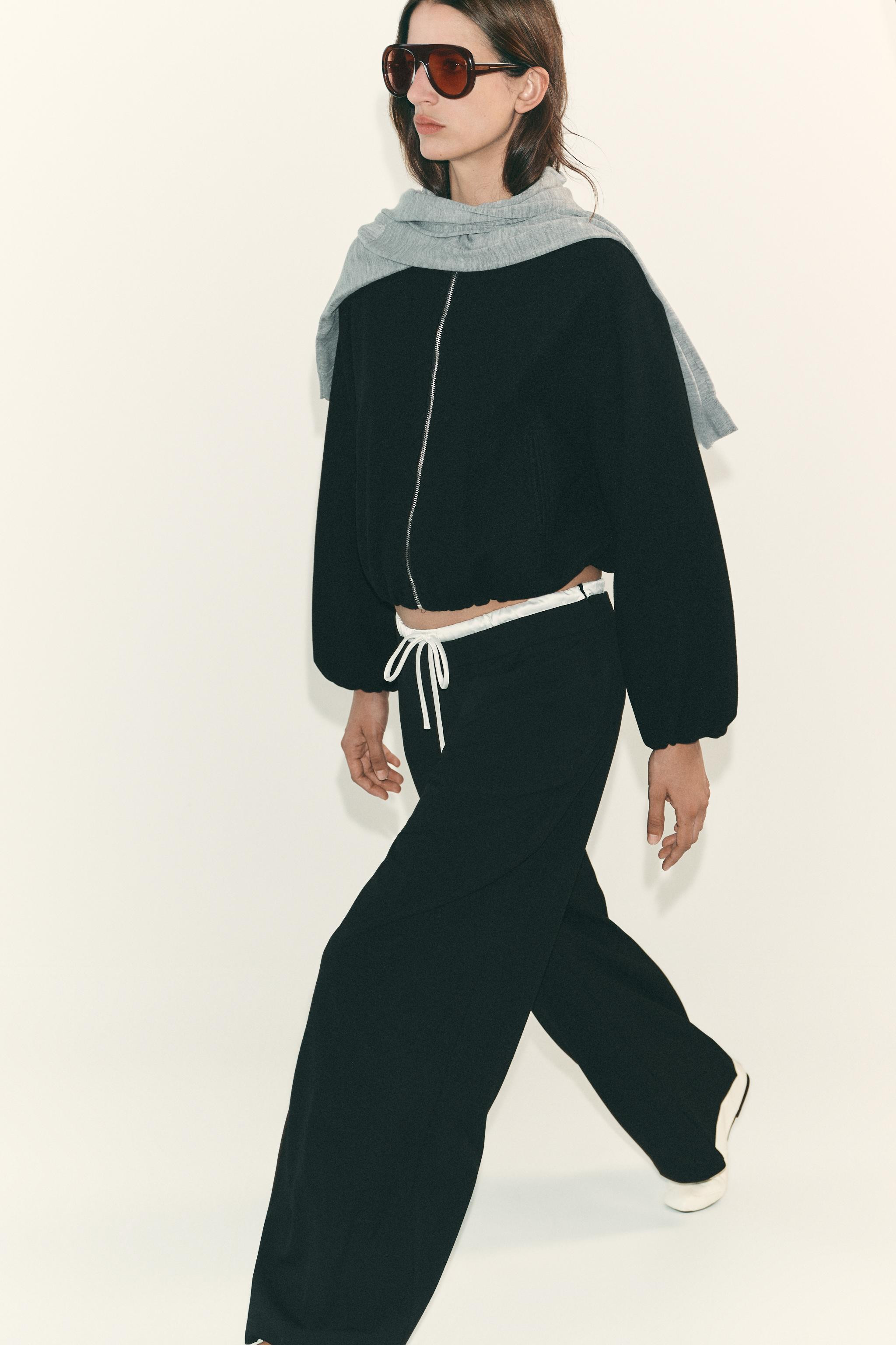 DOUBLE WAIST WIDE LEG PANTS | Zara US