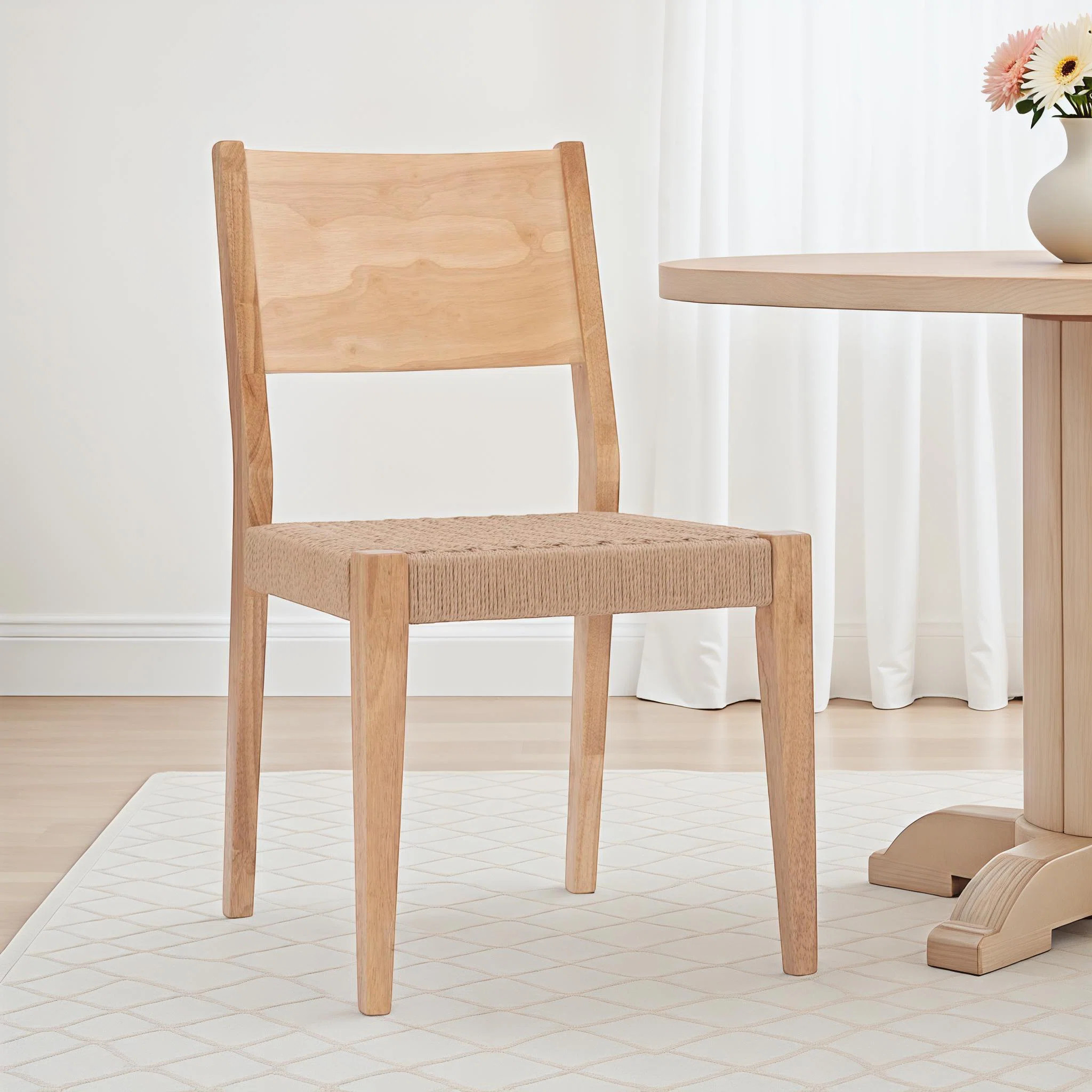 Aniek 18'' H Solid Wood Dining Chair (Set of 2) | Wayfair North America