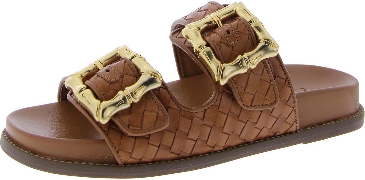 SCHUTZ Women's Enola Woven Flat Sandal | Amazon (US)