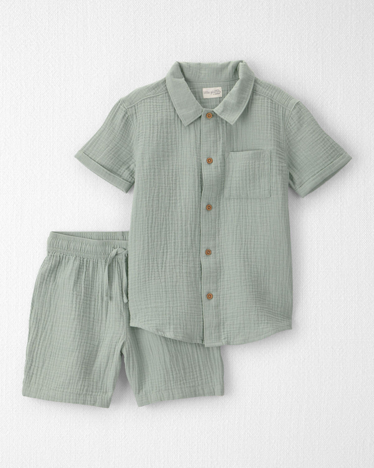 Boys 2-Piece Organic Cotton Gauze Top & Short Set | Carter's Inc