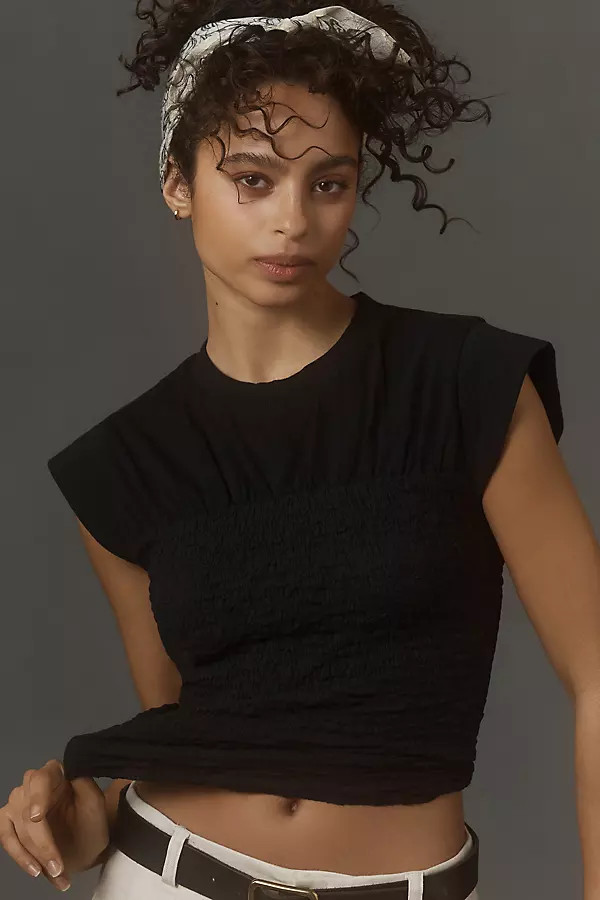 Smocked Muscle Top | Anthropologie (US)