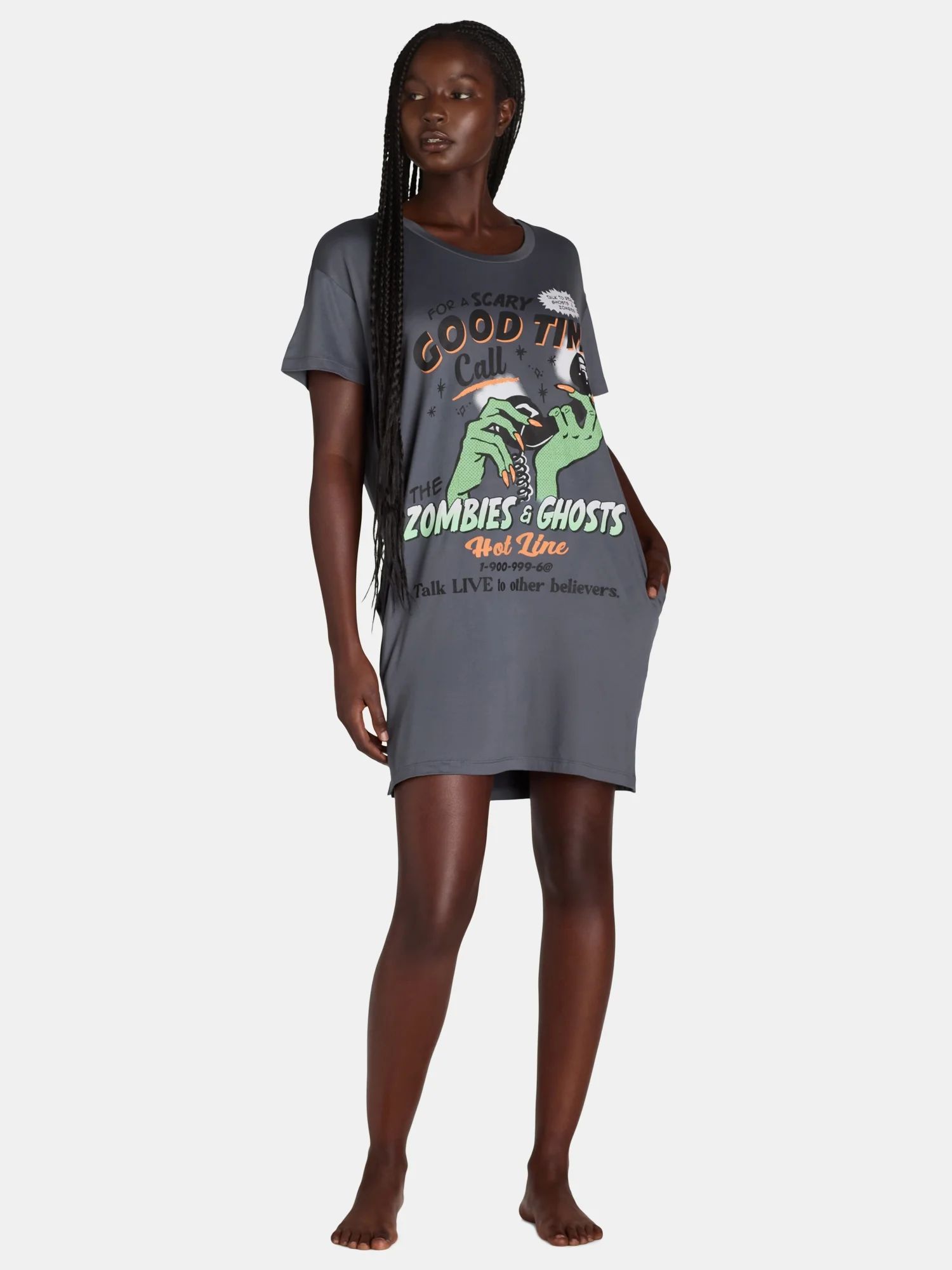 Women's Halloween Goodtime Sleepshirt Top by Way to Celebrate | Walmart (US)