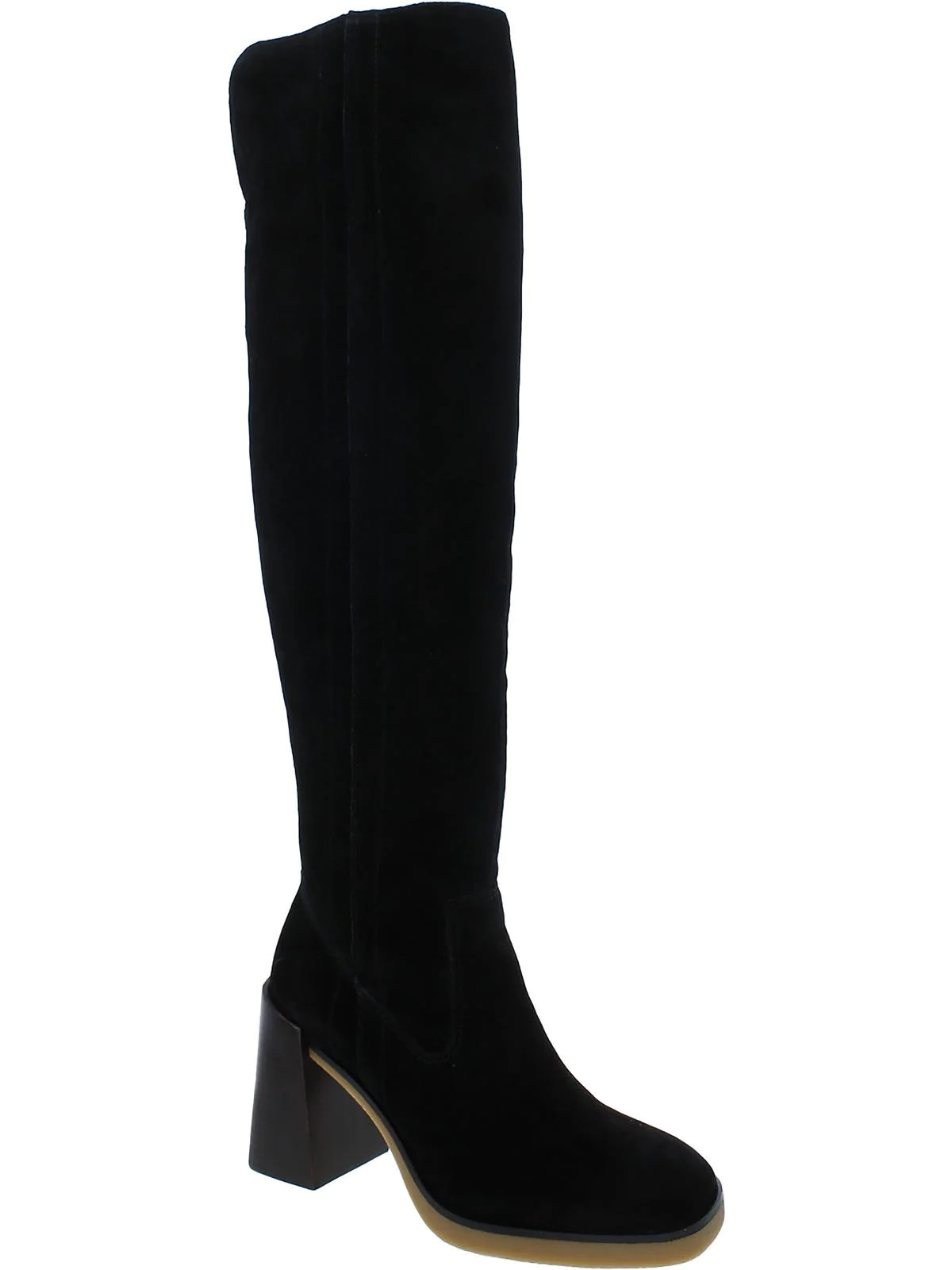 Eyana Womens Suede Square toe Over-The-Knee Boots | Shop Simon