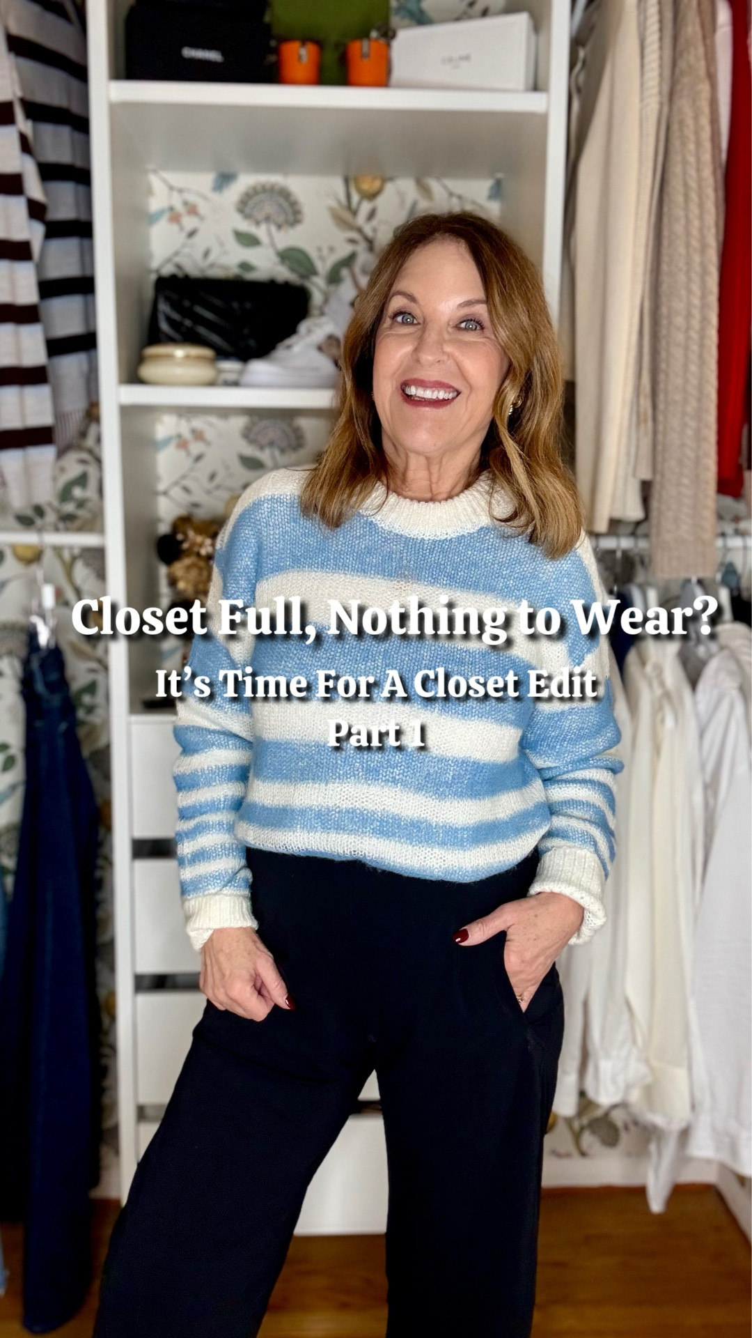 If your closet feels full but you have nothing to wear, it’s time for a closet edit or a cleanout. 

I’ve helped many friends and customers clean out their closets, and these are the steps I take. 

Don’t try to do everything at once; start small and make it simple.

Grab a rolling rack and work in sections. I always start with denim. 

Put all your denim on the rack and try each pair on. If it fits, and you wear it, it stays. If it doesn’t fit, you don’t like it, it’s outdated, or it gives you bad feelings, let it go. 

Take your time and make good decisions. 

Do this for each section of your closet. Stay tuned for part 2-what goes where. 
Save and share with a friend who might need a closet edit. 

#LTKPetite #LTKOver40 #LTKHome